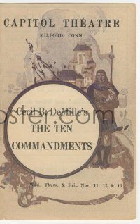 5z0475 CAPITOL THEATRE local theater herald 1925 Cecil B. DeMille's The Ten Commandments & more!