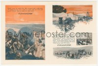 5z0505 COVERED WAGON 4pg herald 1923 James Cruze classic, art of wagon train on Oregon Trail!