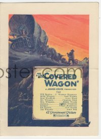 5z0506 COVERED WAGON 8pg herald 1923 James Cruze classic, art of wagon train on Oregon Trail!