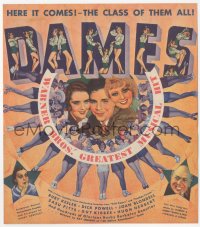 5z0513 DAMES herald 1934 Ruby Keeler, Dick Powell, Joan Blondell, Busby Berkeley, Broadway!