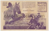 5z0516 DANGER RIDER herald 1928 cool cowboy western with big Hoot Gibson thrills, rare!