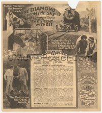 5z0522 DIAMOND FROM THE SKY chapter 3 herald 1915 William Russell, 15 hour serial, Silent Witness!