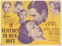 5z0547 FEATHER IN HER HAT herald 1935 Basil Rathbone, Louis Hayward, Billie Burke, Barrie, rare!