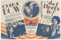 5z0556 FLEET'S IN herald 1928 great images of sexy Clara Bow & Lew Ayres, yoo-hoo girls, rare!