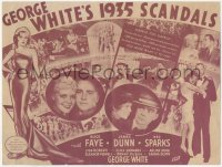 5z0570 GEORGE WHITE'S 1935 SCANDALS herald 1935 Alice Faye, James Dunne, lots of sexy showgirls!