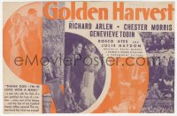 5z0581 GOLDEN HARVEST herald 1933 pretty Genevieve Tobin between Richard Arlen & Chester Morris!