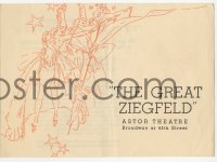 5z0587 GREAT ZIEGFELD local theater herald 1937 William Powell, Luise Rainer, Myrna Loy, rare!