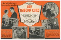 5z0603 HER UNBORN CHILD herald 1930 a daringly different talkie about abortion & being illegitimate!