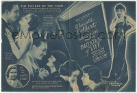 5z0617 IMITATION OF LIFE herald 1934 Claudette Colbert, Warren William, Fannie Hurst, rare!