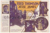 5z0628 JESSE JAMES herald 1927 best striking different art of famous outlaw Fred Thomson on horse!