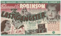 5z0644 LAST GANGSTER herald 1937 Edward G. Robinson, James Stewart & Rose Stradner, rare!