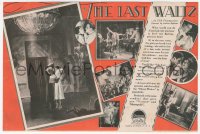 5z0647 LAST WALTZ herald 1927 from Oscar Strauss operetta, Der letzte Walzer, doomed lovers, rare!