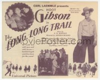 5z0663 LONG LONG TRAIL herald 1929 great images of Hoot Gibson, The Screen's Greatest Thrill Rider!