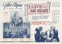 5z0414 LOVES OF MADAME DUBARRY English herald 1935 Gitta Alpar, Human Nightingale, I Give My Heart