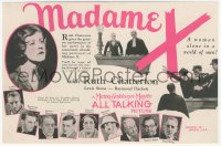 5z0674 MADAME X herald 1929 directed by Lionel Barrymore, great images of Ruth Chatterton!
