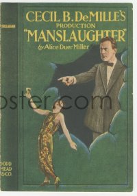 5z0677 MANSLAUGHTER herald 1922 Cecil B. DeMille, art of Thomas Meighan pointing at Leatrice Joy!