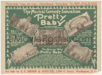 5z0717 PRETTY BABY stage play herald 1917 Jean Tynes in musical comedy sensation by Jimmie Hodges!