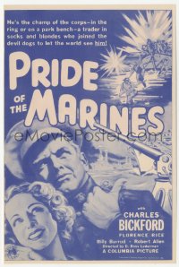 5z0719 PRIDE OF THE MARINES herald 1936 Charles Bickford loved to answer the call to arms, rare!