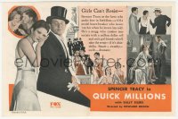 5z0724 QUICK MILLIONS herald 1931 pretty Marguerite Churchill can't resist rich Spencer Tracy!