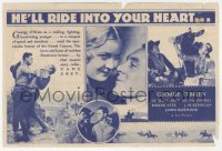 5z0727 RAINBOW TRAIL herald 1932 Zane Grey, cowboy George O'Brien rides into Cecilia Parker's heart!