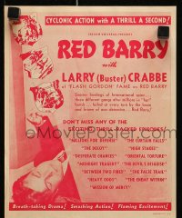 5z0731 RED BARRY herald 1938 Buster Crabbe & Red Barry in 13 hair-raising chapters, serial!