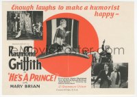 5z0739 REGULAR FELLOW herald 1925 Raymond Griffith, great wacky art, He's a Prince!