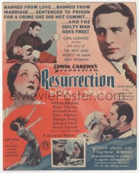 5z0742 RESURRECTION herald 1931 John Boles & sexy Lupe Velez, the best and worst in man and woman!