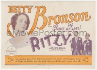 5z0745 RITZY herald 1927 American heiress Betty Bronson tries to find a rich European husband, rare!