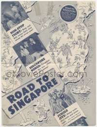 5z0746 ROAD TO SINGAPORE herald 1940 Bing Crosby, Bob Hope, sexy Dorothy Lamour, very rare!