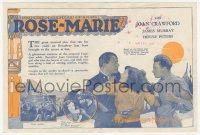 5z0752 ROSE-MARIE herald 1928 two great images of Joan Crawford in love & stopping fight!