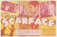 5z0759 SCARFACE herald 1932 Paul Muni, Ann Dvorak, Howard Hughes, Howard Hawks, different images!