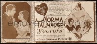 5z0765 SECRETS herald 1924 Eugene O'Brien & Norma Talmadge elope and run off to the wilderness!