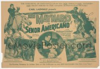 5z0766 SENOR AMERICANO herald 1929 great images of cowboy Ken Maynard & his horse Tarzan, rare!