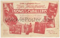 5z0786 SONG OF THE CABALLERO herald 1930 great images of Ken Maynard south of the border, rare!