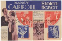 5z0800 STOLEN HEAVEN herald 1931 great images of Nancy Carroll & Phillips Holmes, very rare!