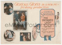 5z0840 UNTAMED LADY herald 1926 Gloria Swanson is a spoiled heiress forced to change her ways, rare!
