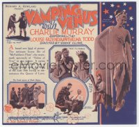 5z0841 VAMPING VENUS herald 1928 Thelma Todd, Louise Fazenda, Charlie Murray, a gift from the gods!