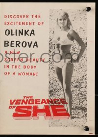 5z0842 VENGEANCE OF SHE herald 1968 discover the excitement of new screen beauty Olinka Berova!