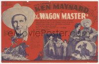 5z0843 WAGON MASTER herald 1929 great photographic & artwork images of cowboy Ken Maynard, rare!