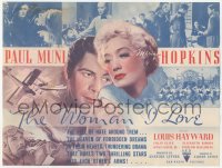 5z0857 WOMAN I LOVE herald 1937 drama flings Paul Muni & Miriam Hopkins into each other's arms, rare!