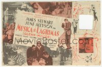 5z0998 GLENN MILLER STORY 4pg die-cut Spanish herald 1954 James Stewart, June Allyson, rare!