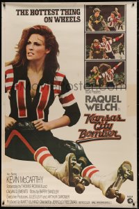 6a0323 KANSAS CITY BOMBER 40x60 1972 sexy roller derby girl Raquel Welch, hottest thing on wheels!