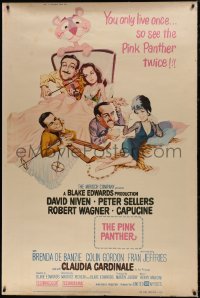 6a0330 PINK PANTHER style Y 40x60 1964 wacky art of Peter Sellers & David Niven by Jack Rickard!