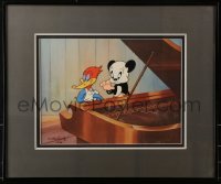 6a0110 WOODY WOODPECKER signed #62/100 animation cel 1980s by animator Walter Lantz, Hot Duo!