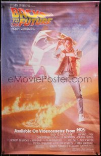 6a0202 BACK TO THE FUTURE 22x35 cloth video poster 1989 Michael J. Fox & Delorean by Drew Struzan!