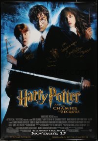 6a0255 HARRY POTTER & THE CHAMBER OF SECRETS signed adv DS bus stop 2002 by Watson, Grint, Radcliffe!