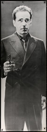6a0212 HUMPHREY BOGART 27x76 commercial poster 1970s cool image of Bogey holding a gun!
