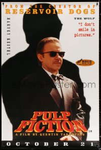 6a0340 PULP FICTION group of 2 advance English 40x60 1994 Travolta as Vincent, Keitel as The Wolf!