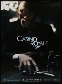 6a0503 CASINO ROYALE teaser DS French 1p 2006 Daniel Craig as James Bond at poker table with gun!