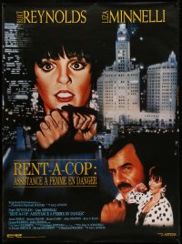 6a0529 RENT-A-COP French 1p 1988 Reynolds protects Minelli from motorcycle helmet-wearing killer!